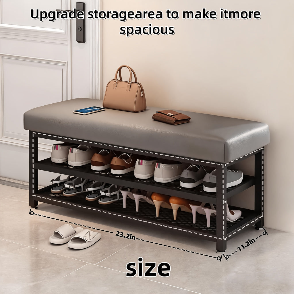 Cushioned Shoe Bench & Storage Stool