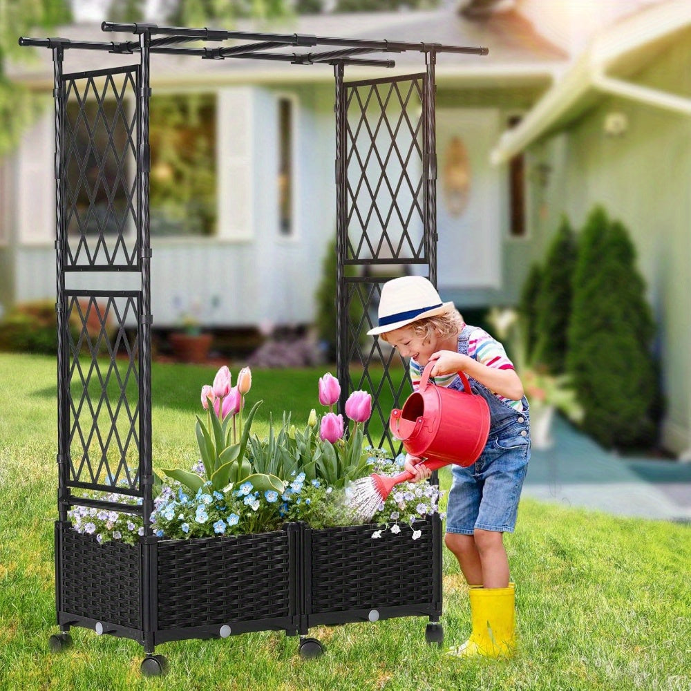 Self-Watering Trellis Planter Box