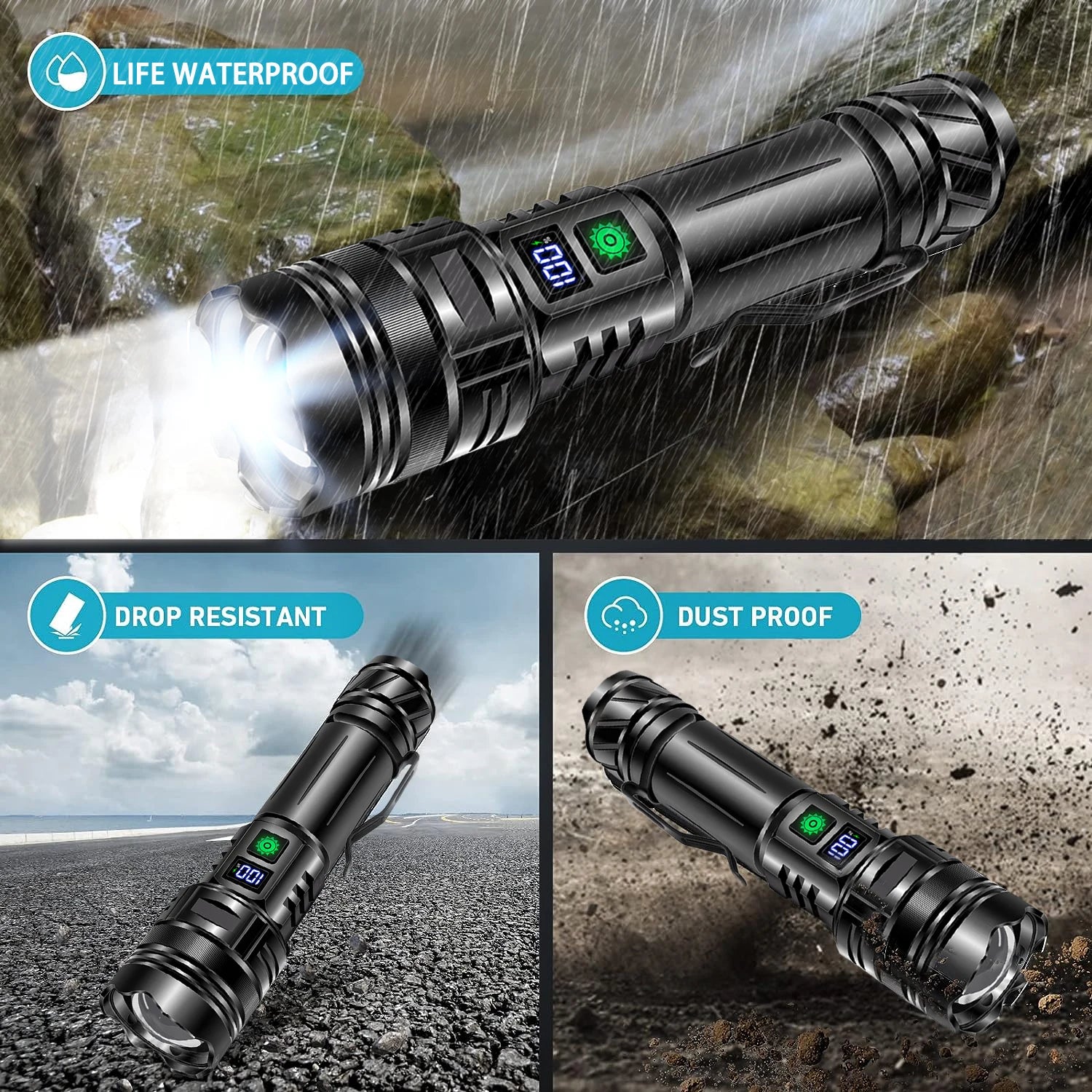 Rechargeable LED Tactical Flashlight
