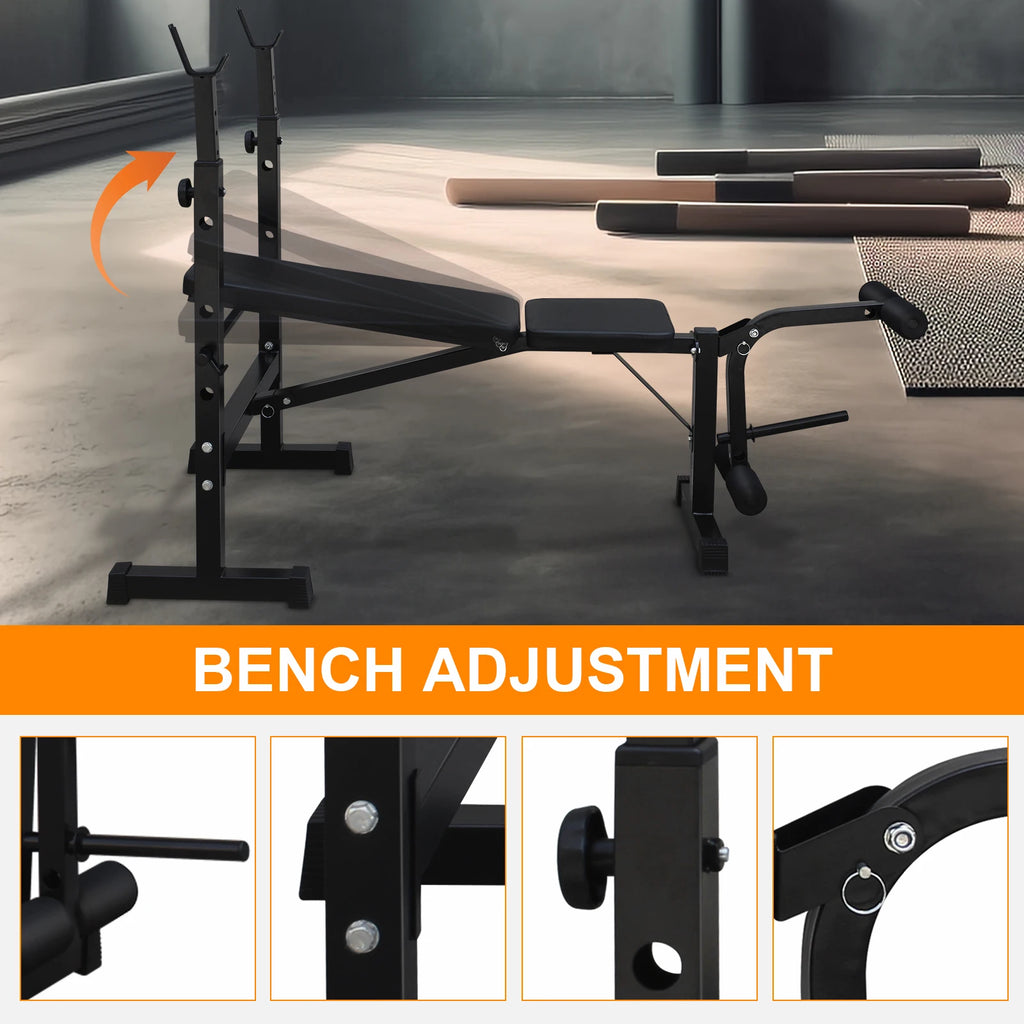 Foldable Home Squat Rack Weight Bench