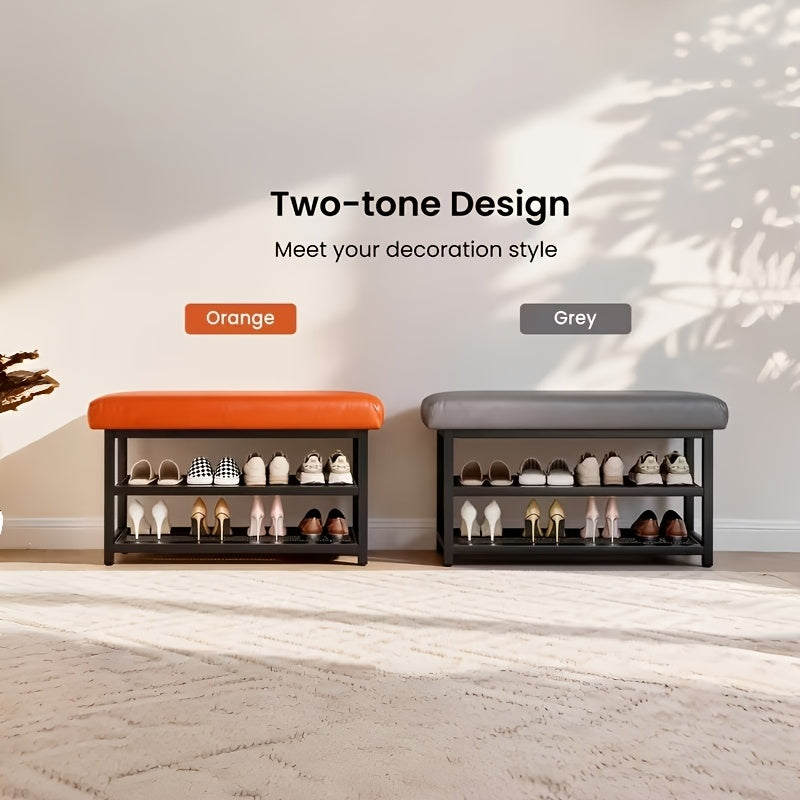 Cushioned Shoe Bench & Storage Stool