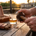 Pocket V-Cut Cigar Cutter in use